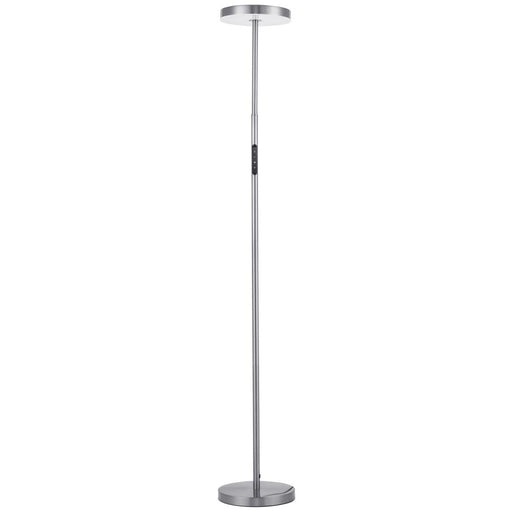30w Floor Lamp, Sn W/wh Acrylic Diffuser | FCE-5430LEDF-SN