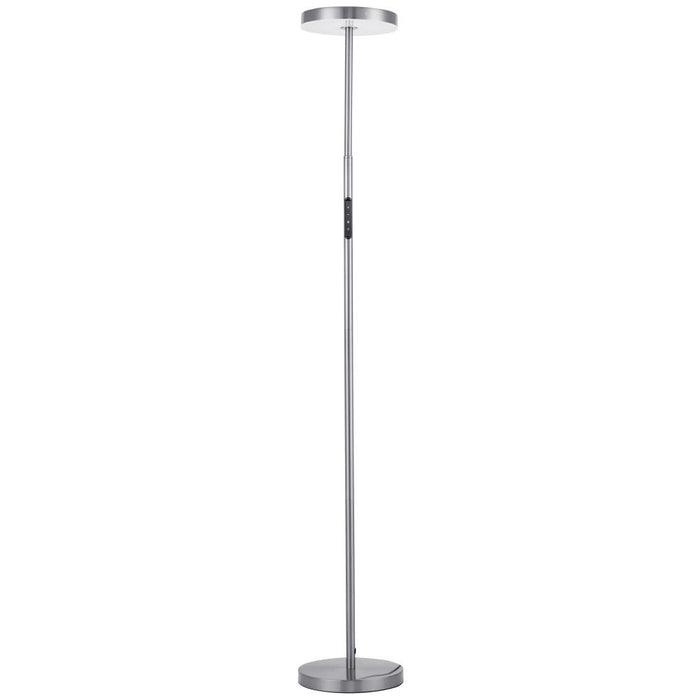 30w Floor Lamp, Sn W/wh Acrylic Diffuser | FCE-5430LEDF-SN
