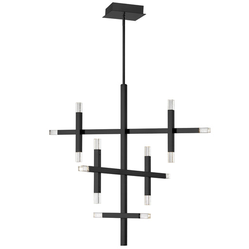 42w Chandelier, Mb W/ Acrylic Diffuser | FCS-3656C-MB