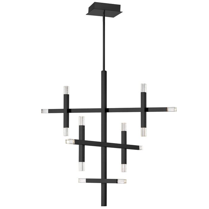 42w Chandelier, Mb W/ Acrylic Diffuser | FCS-3656C-MB