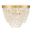 Crystorama Fiona 3 Light Antique Gold Flush Mount