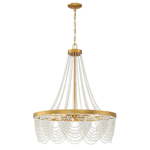 Fiona 27'' Antique Gold Chandelier | FIO-A9104-GA-WH