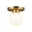 Fiore 6-in Brushed Gold/glossy Opal Glass 1 Light Semi-flush | SF407306BGGO