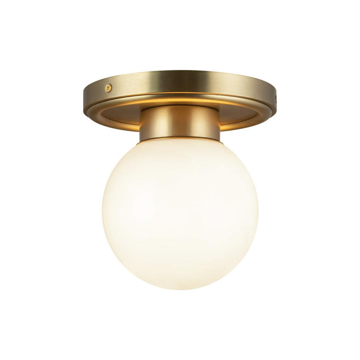Fiore 6-in Brushed Gold/glossy Opal Glass 1 Light Semi-flush | SF407306BGGO