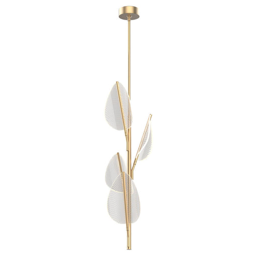 Flora 4 Head Natural Brass Led Pendant | PD321104NB