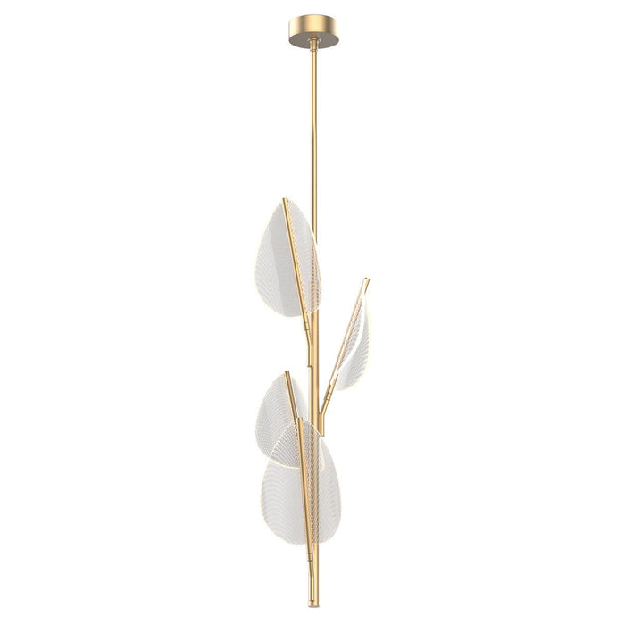 Flora 4 Head Natural Brass Led Pendant | PD321104NB