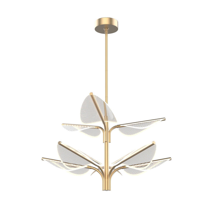 Flora 8 Head Natural Brass Led Pendant | PD321132NB
