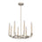 Alora FLUTE 8 LIGHT Chandelier POLISHED NICKEL CLEAR RIBBED GLASS