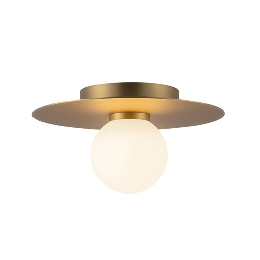 Kuzco Lighting Inc Elixir 10-in Brushed Gold LED Flush Mount