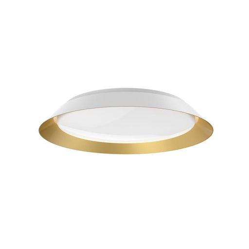 Jasper 19-in White/gold Led Flush Mount | FM43419-WH/GD