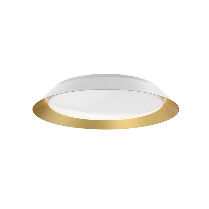 Jasper 19-in White/gold Led Flush Mount | FM43419-WH/GD