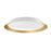 Jasper 23-in White/gold Led Flush Mount | FM43423-WH/GD-5CCT