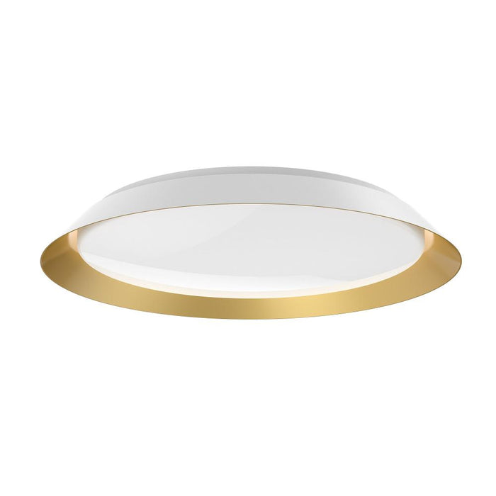 Jasper 23-in White/gold Led Flush Mount | FM43423-WH/GD-5CCT