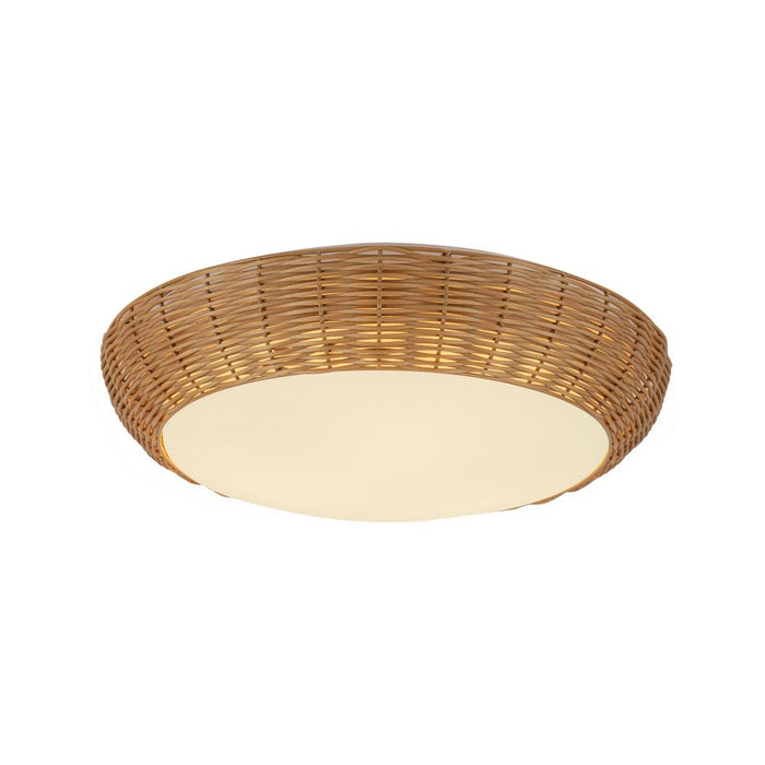 Merida 17-in Rattan Socket Flush Mount | FM511217RA