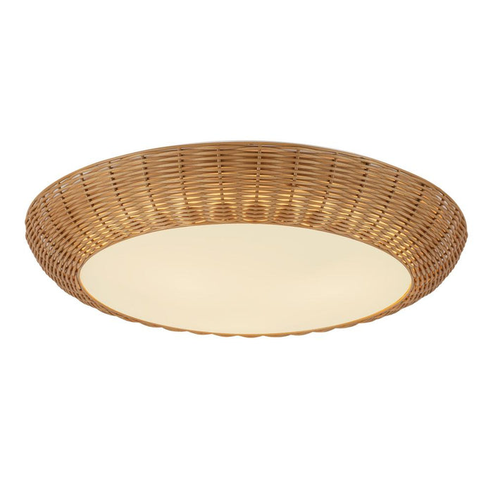 Merida 21-in Rattan Socket Flush Mount | FM511421RA
