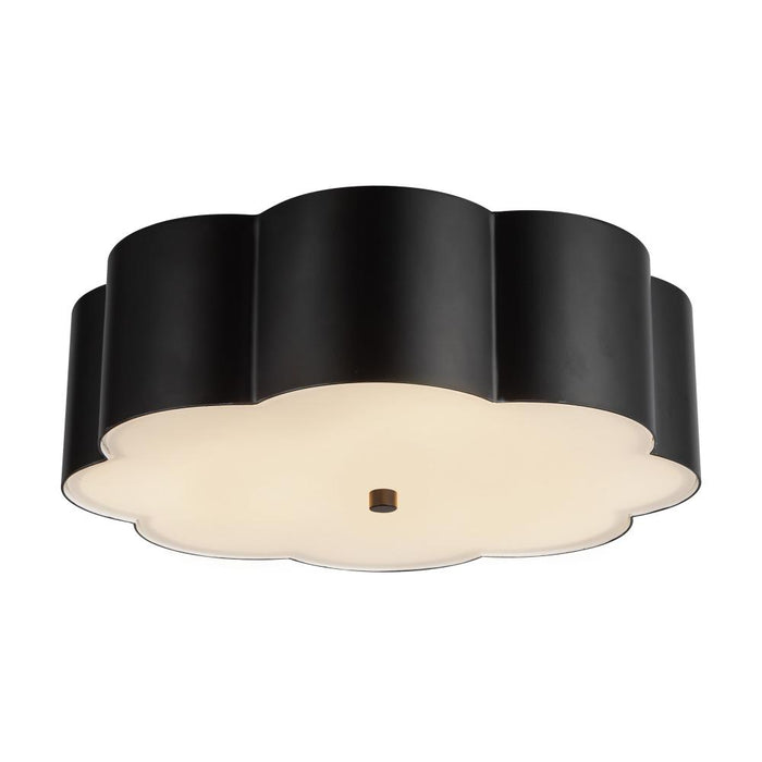 Blossom 14-in Matte Black Socket Flush Mount | FM603314MB