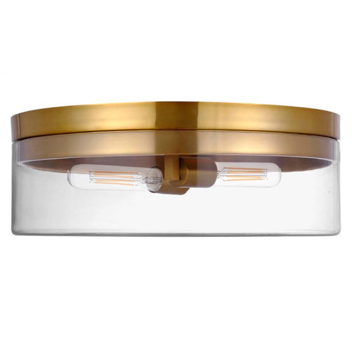  2 Light  Flush Mount, Agb W/ Clr Glass | FNA-142FH-AGB-CLR