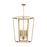 Visual Comfort & Co. Studio Collection Curt traditional dimmable indoor large 6-light lantern chandelier in a matte white finish with gold