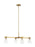 Visual Comfort & Co. Studio Collection Four Light Linear Chandelier
