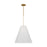 Visual Comfort & Co. Studio Collection Remy transitional 1-light indoor dimmable large ceiling hanging pendant in burnished brass gold fini