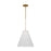 Visual Comfort & Co. Studio Collection Remy transitional 1-light indoor dimmable medium ceiling hanging pendant in burnished brass gold fin