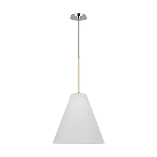 Visual Comfort & Co. Studio Collection Remy transitional 1-light indoor dimmable medium ceiling hanging pendant in polished nickel silver f