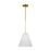 Visual Comfort & Co. Studio Collection Remy transitional 1-light indoor dimmable small ceiling hanging pendant in burnished brass gold fini