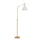 Visual Comfort & Co. Studio Collection Remy transitional 1-light LED medium indoor task floor lamp in burnished brass gold finish with whit