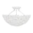 Visual Comfort & Co. Studio Collection Kelan traditional dimmable indoor 3-light semi flush mount in a textured white finish with textured