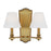 Visual Comfort & Co. Studio Collection Paisley transitional dimmable indoor 2-light wall sconce fixture in a burnished brass finish with wh