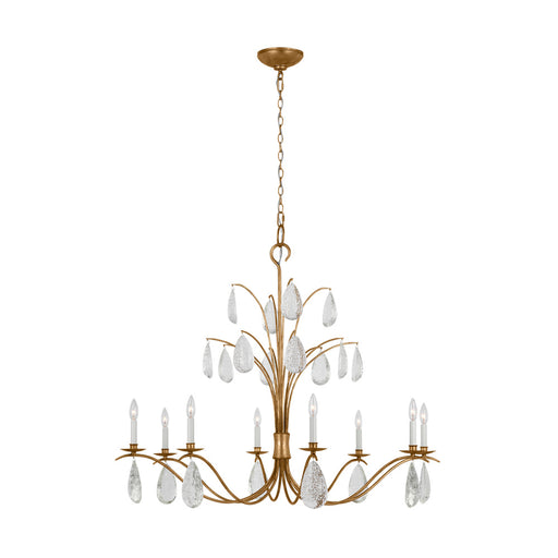 Visual Comfort & Co. Studio Collection Shannon traditional 8-light indoor dimmable extra large ceiling chandelier in antique gild rustic go