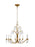 Visual Comfort & Co. Studio Collection Shannon traditional 8-light indoor dimmable large ceiling chandelier in antique gild rustic gold fin