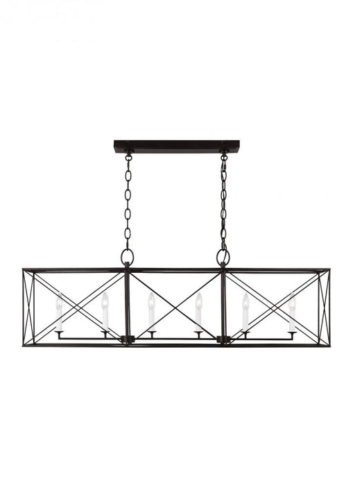 Visual Comfort & Co. Studio Collection Beatrix Transitional 6-Light Indoor Dimmable Large Linear Lantern Pendant