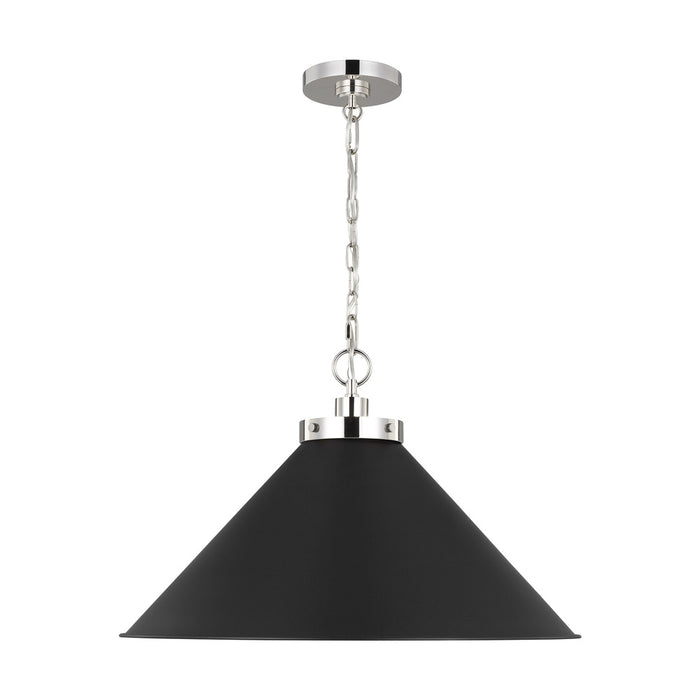Wellfleet Wide Cone Pendant | CP1311MBKPN
