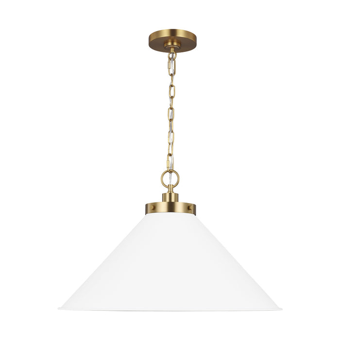 Wellfleet Wide Cone Pendant | CP1311MWTBBS