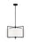 Visual Comfort & Co. Studio Collection Perno midcentury 4-light indoor dimmable medium hanging shade ceiling pendant in aged iron grey fini