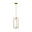 Visual Comfort & Co. Studio Collection Perno midcentury 1-light indoor dimmable small hanging shade ceiling pendant in burnished brass gold