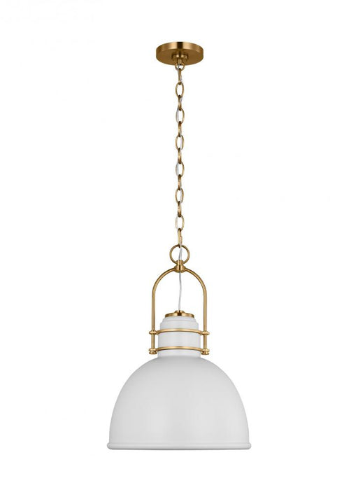 Visual Comfort & Co. Studio Collection Upland Mid-Century 1-Light Indoor Dimmable Extra Large Pendant Ceiling Hanging Chandelier Light