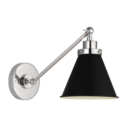 Wellfleet Single Arm Cone Task Sconce | CW1121MBKPN