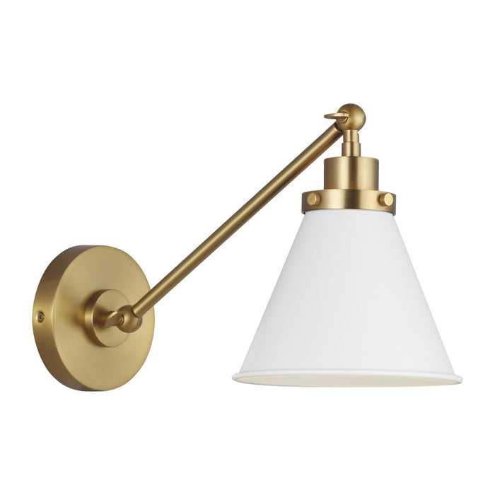 Wellfleet Single Arm Cone Task Sconce | CW1121MWTBBS