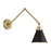 Wellfleet Double Arm Cone Task Sconce | CW1151MBKBBS