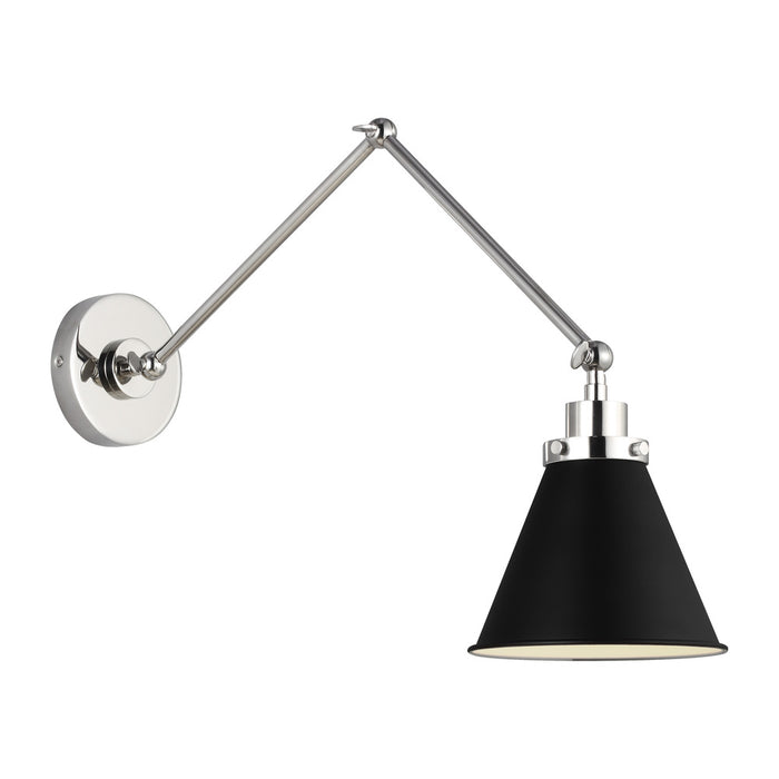 Wellfleet Double Arm Cone Task Sconce | CW1151MBKPN