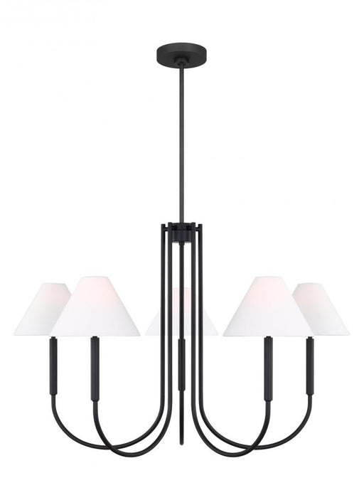 Visual Comfort & Co. Studio Collection Porteau Transitional 6-Light Indoor Dimmable Large Chandelier