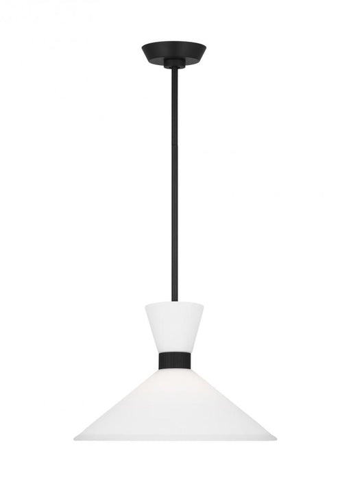Visual Comfort & Co. Studio Collection Belcarra Modern 1-Light Medium Single Pendant Ceiling Light in Midnight Black Finish