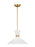 Visual Comfort & Co. Studio Collection Belcarra Modern 1-Light Medium Single Pendant Ceiling Light in Satin Brass Gold