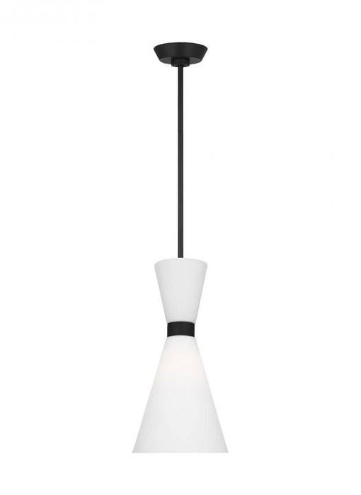 Visual Comfort & Co. Studio Collection Belcarra Modern 1-Light Small Single Pendant Ceiling Light in Midnight Black Finish