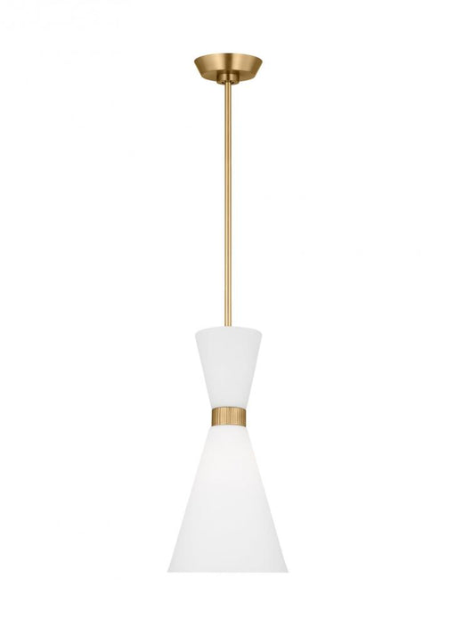 Visual Comfort & Co. Studio Collection Belcarra Modern 1-Light Small Single Pendant Ceiling Light in Satin Brass Gold