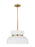 Visual Comfort & Co. Studio Collection Pemberton Modern 1-Light Medium Single Pendant Ceiling Light in Matte White Finish