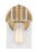 Visual Comfort & Co. Studio Collection Sayward Transitional 1-Light Wall Sconce Bath Vanity in Satin Brass Gold Finish