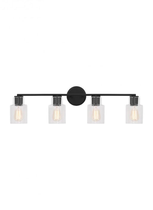 Visual Comfort & Co. Studio Collection Sayward Transitional 4-Light Bath Vanity Wall Sconce in Midnight Black Finish